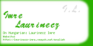 imre laurinecz business card